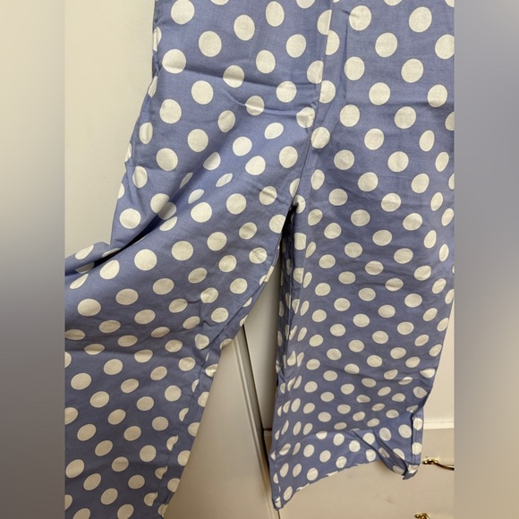 NWOT | Main Strip Blue Polka Dot Jumpsuit/ Romper Midi Size L - Picture 4 of 8